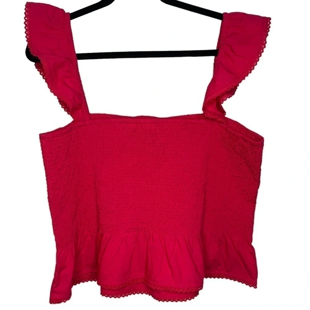 NWOT Summer Beach Roller Rabbit Pink Dove Top Smocked Tank Top Size XL - Picture 9 of 11